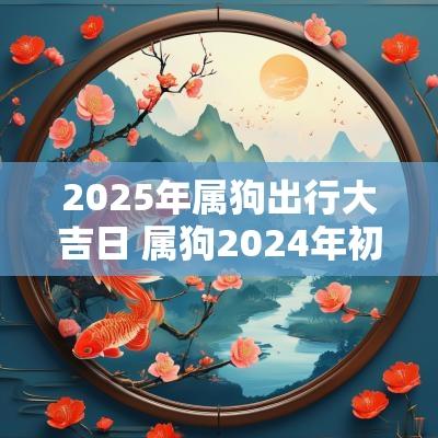 2025年属狗出行大吉日 属狗2025年初一出行方向
