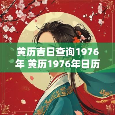 黄历吉日查询1976年 黄历1976年日历表