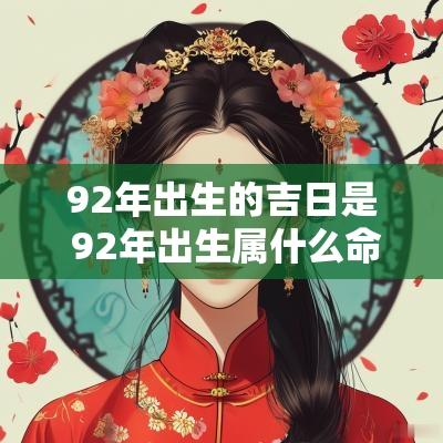 92年出生的吉日是 92年出生属什么命