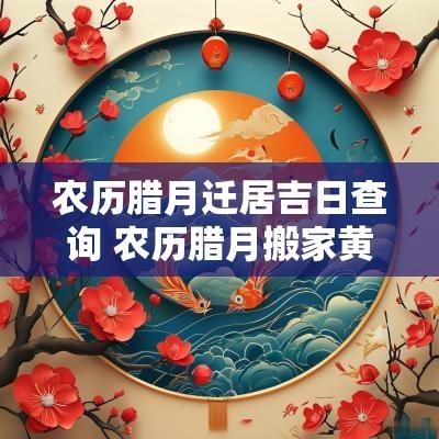 农历腊月迁居吉日查询 农历腊月搬家黄道吉日
