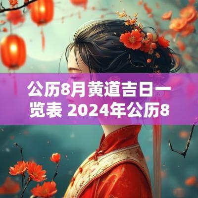 公历8月黄道吉日一览表 2025年公历8月黄道吉日