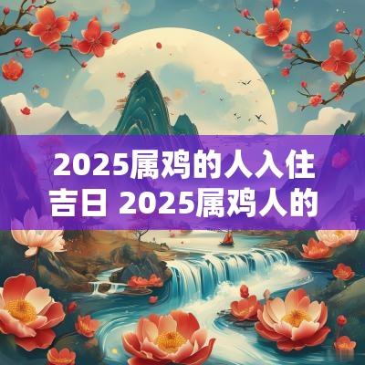 2025属鸡的人入住吉日 2025属鸡人的全年每月运势