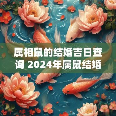 属相鼠的结婚吉日查询 2025年属鼠结婚吉日查询