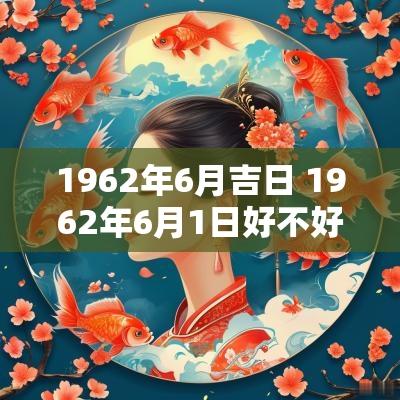 1962年6月吉日 1962年6月1日好不好