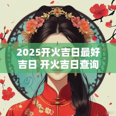 2025开火吉日最好吉日 开火吉日查询2025年