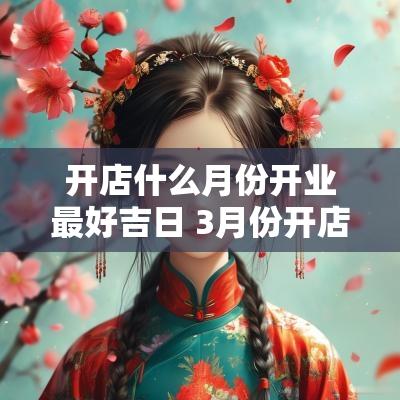 开店什么月份开业最好吉日 3月份开店的黄道吉日