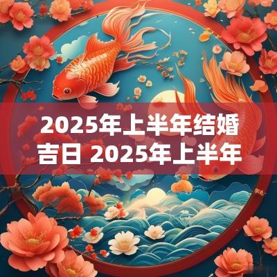 2025年上半年结婚吉日 2025年上半年结婚的黄道吉日