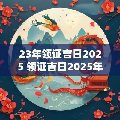 23年领证吉日2025 领证吉日2025年