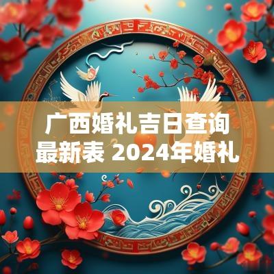 广西婚礼吉日查询最新表 2025年婚礼吉日查询