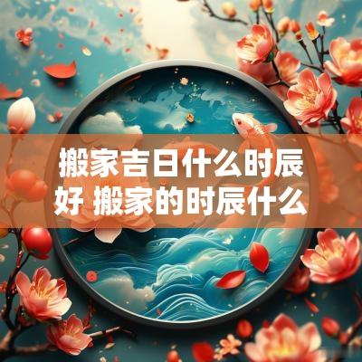 搬家吉日什么时辰好 搬家的时辰什么时候最好
