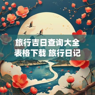 旅行吉日查询大全表格下载 旅行日记app官方下载 旅行吉日查询大全表格下载 旅行日记app官方下载