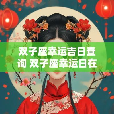 双子座幸运吉日查询 双子座幸运日在哪天