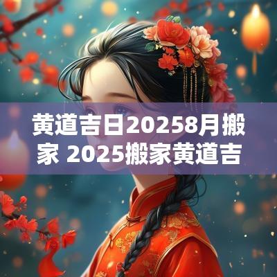 黄道吉日20258月搬家 2025搬家黄道吉日