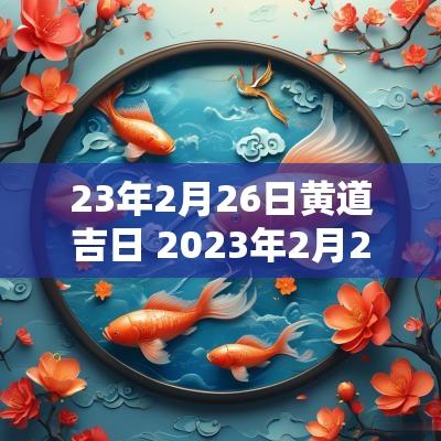 23年2月26日黄道吉日 2025年2月26日黄道吉日时辰