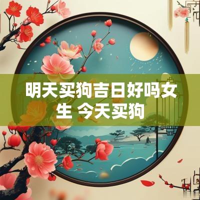 明天买狗吉日好吗女生 今天买狗