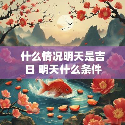 什么情况明天是吉日 明天什么条件