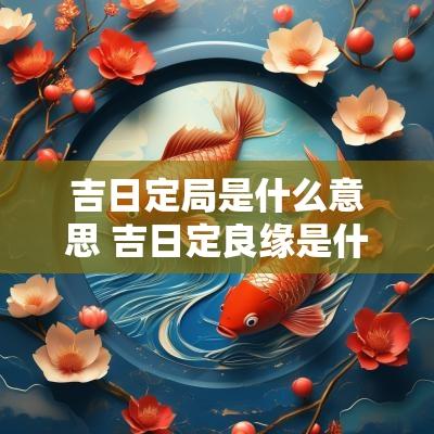 吉日定局是什么意思 吉日定良缘是什么意思