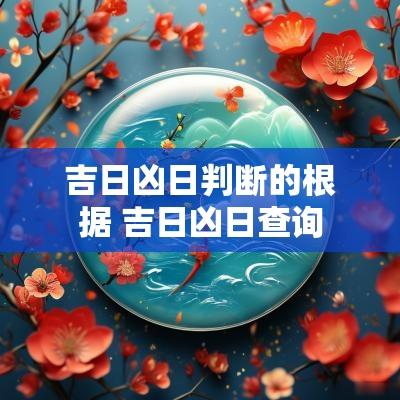 吉日凶日判断的根据 吉日凶日查询