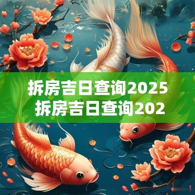 拆房吉日查询2025 拆房吉日查询2025