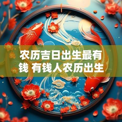农历吉日出生最有钱 有钱人农历出生日子