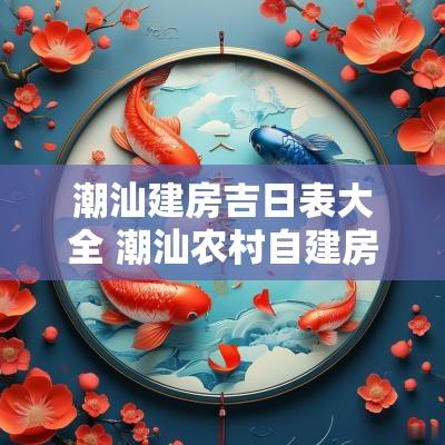 潮汕建房吉日表大全 潮汕农村自建房