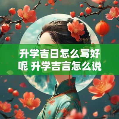 升学吉日怎么写好呢 升学吉言怎么说