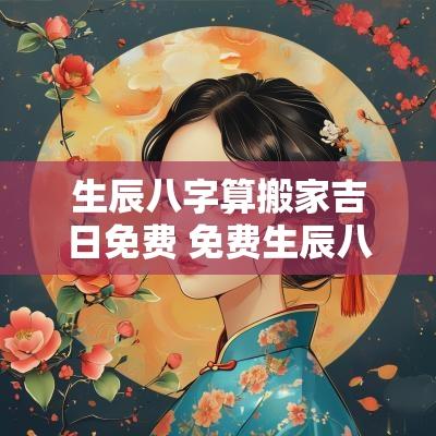 生辰八字算搬家吉日免费 免费生辰八字算搬家