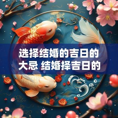 选择结婚的吉日的大忌 结婚择吉日的最佳方法