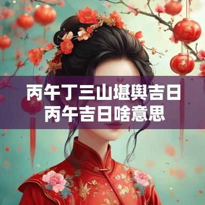 丙午丁三山堪舆吉日 丙午吉日啥意思