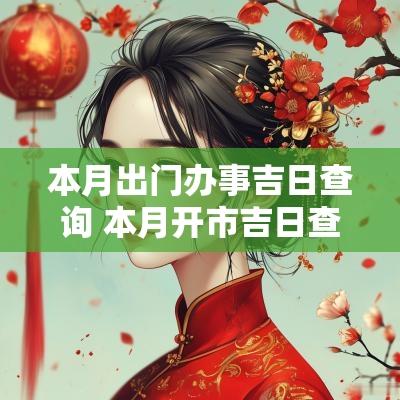 本月出门办事吉日查询 本月开市吉日查询