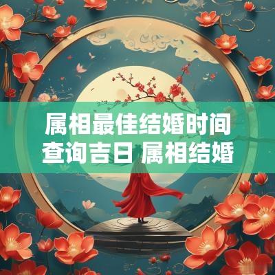 属相最佳结婚时间查询吉日 属相结婚时间表