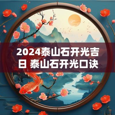 2025泰山石开光吉日 泰山石开光口诀