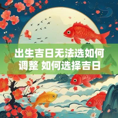 出生吉日无法选如何调整 如何选择吉日吉时