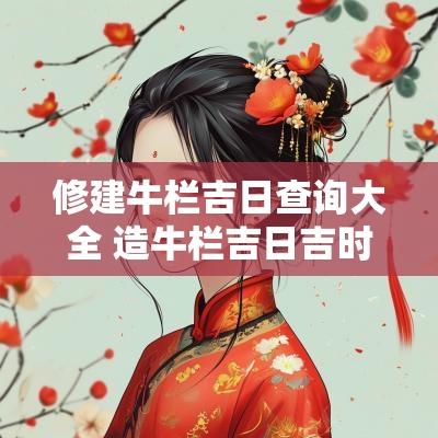 修建牛栏吉日查询大全 造牛栏吉日吉时