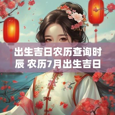 出生吉日农历查询时辰 农历7月出生吉日查询表
