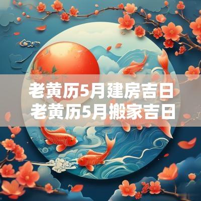 老黄历5月建房吉日 老黄历5月搬家吉日