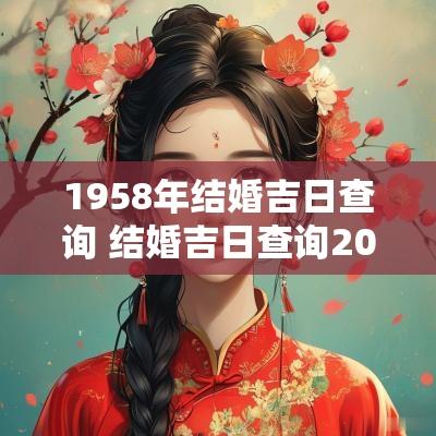 1958年结婚吉日查询 结婚吉日查询2025年