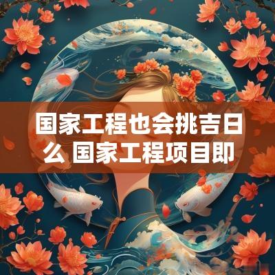 国家工程也会挑吉日么 国家工程项目即将开工