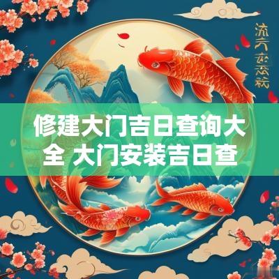修建大门吉日查询大全 大门安装吉日查询