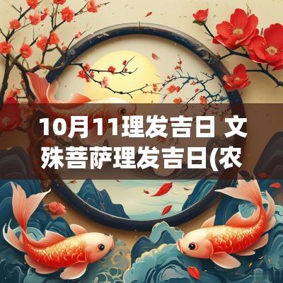 10月11理发吉日 文殊菩萨理发吉日(农历)