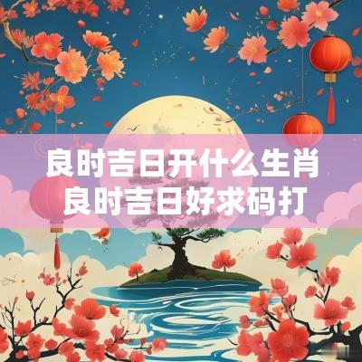 良时吉日开什么生肖 良时吉日好求码打一生肖