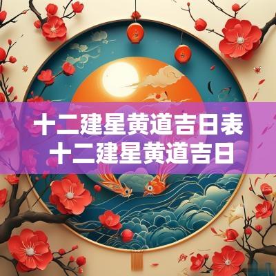 十二建星黄道吉日表 十二建星黄道吉日查询