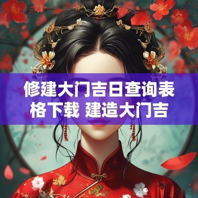 修建大门吉日查询表格下载 建造大门吉日