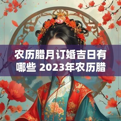 农历腊月订婚吉日有哪些 2025年农历腊月订婚黄道吉日查询