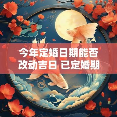 今年定婚日期能否改动吉日 已定婚期又改日期吉利吗