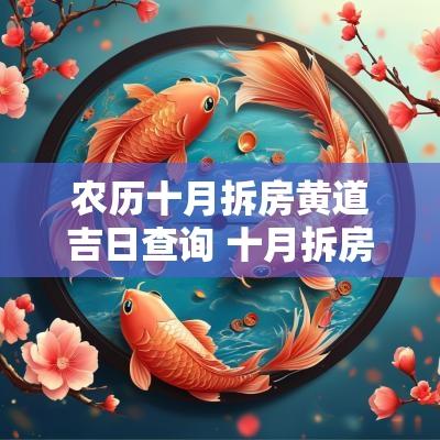 农历十月拆房黄道吉日查询 十月拆房黄道吉日