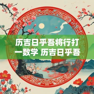 历吉日乎吾将行打一数学 历吉日乎吾将行打三个数学