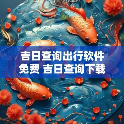 吉日查询出行软件免费 吉日查询下载