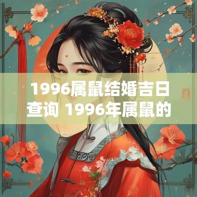 1996属鼠结婚吉日查询 1996年属鼠的最佳结婚时间