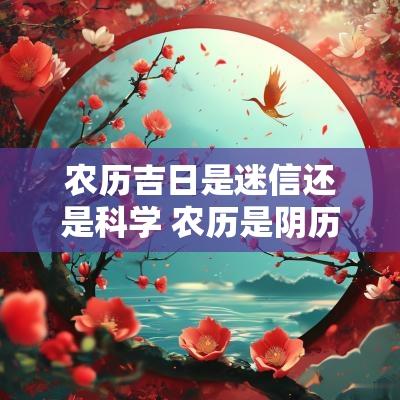 农历吉日是迷信还是科学 农历是阴历还是阳历
